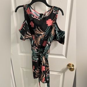 Brand new short one piece romper with belt